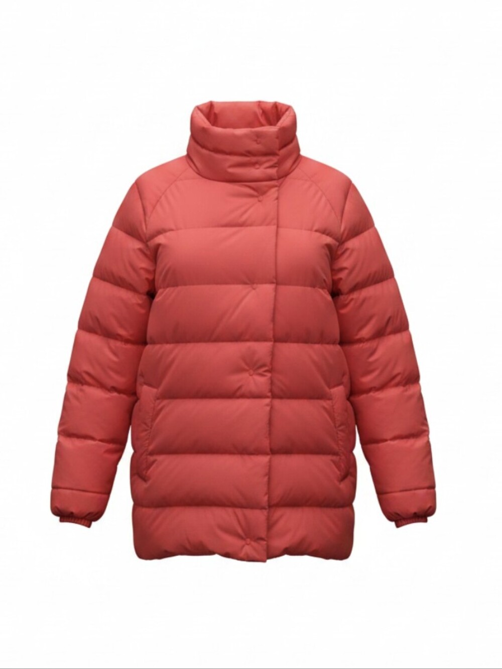 J. Jill Tomato Red Warm Down Filled Quiet Luxury Puffer winter Jacket Sz XL